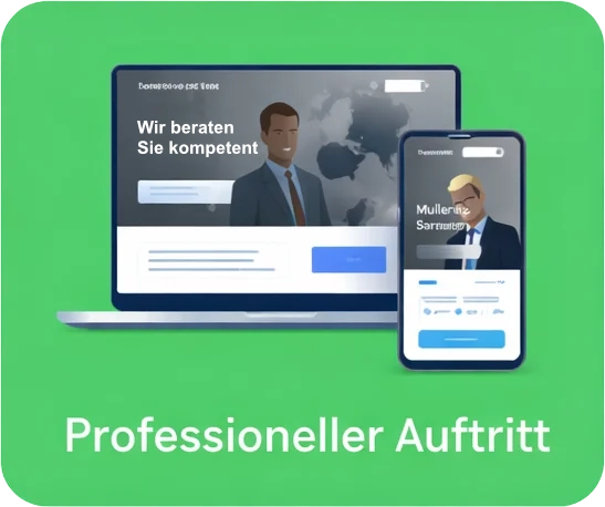 Professioneller Auftritt
