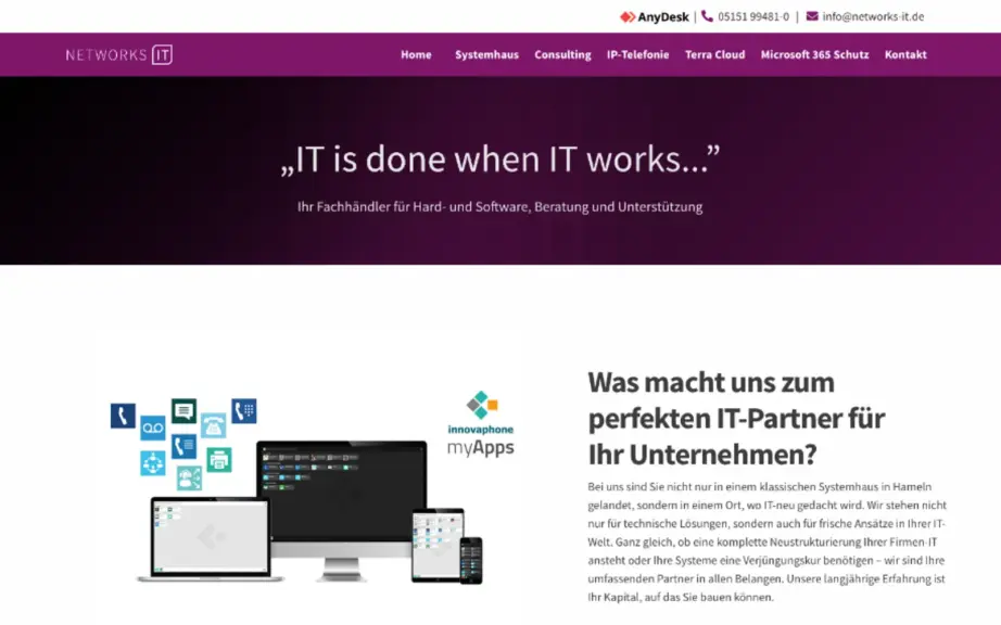 NETworks-IT Website für IT-Systemhaus und Support
